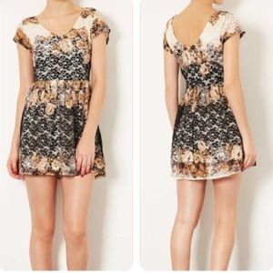 TopShop Floral Lace Tunic Dress